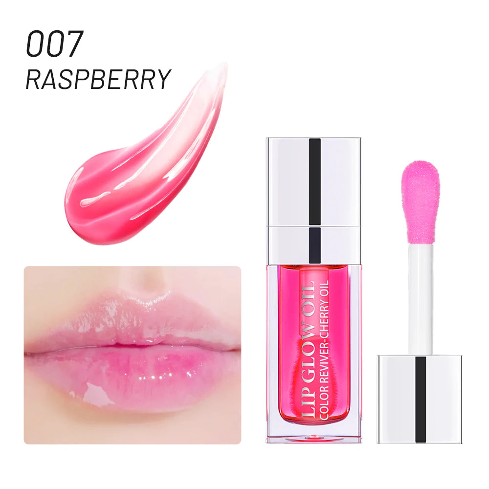 Crystal Jelly Lip Glow Oil 6ml Moisturizing Plumping Lip Gloss, Sexy Plump Lip Glow Oil Tinted Lips.