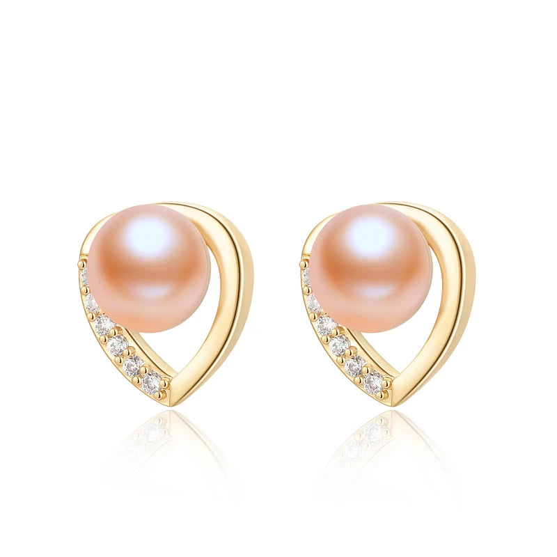 Real Natural Freshwater Pearl Earrings