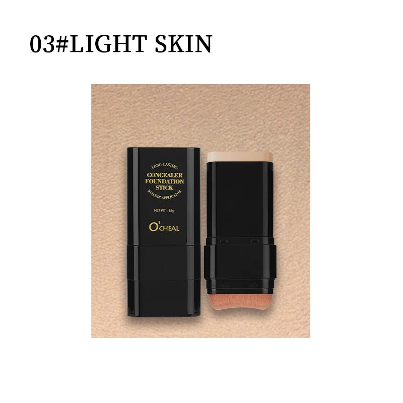 O'Cheal Two-In-One Concealer Foundation Stick Facial Matte, Waterproof Bronzer Contouring Moisturizing Makeup Cream