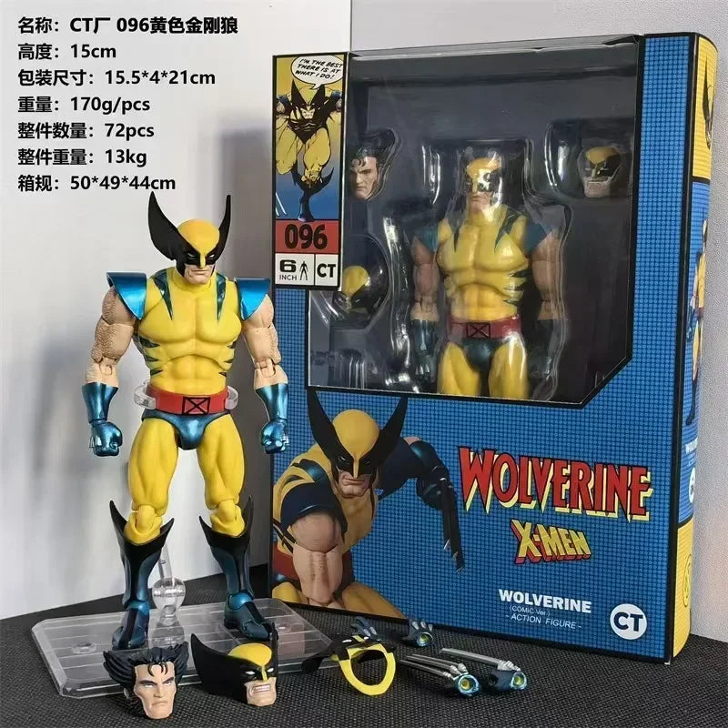Ct Toys Wolverine Mafex 096 138 Manga Version, Action Figure, Logan Classic Battle Suit Marvel Mobile Hot Sale