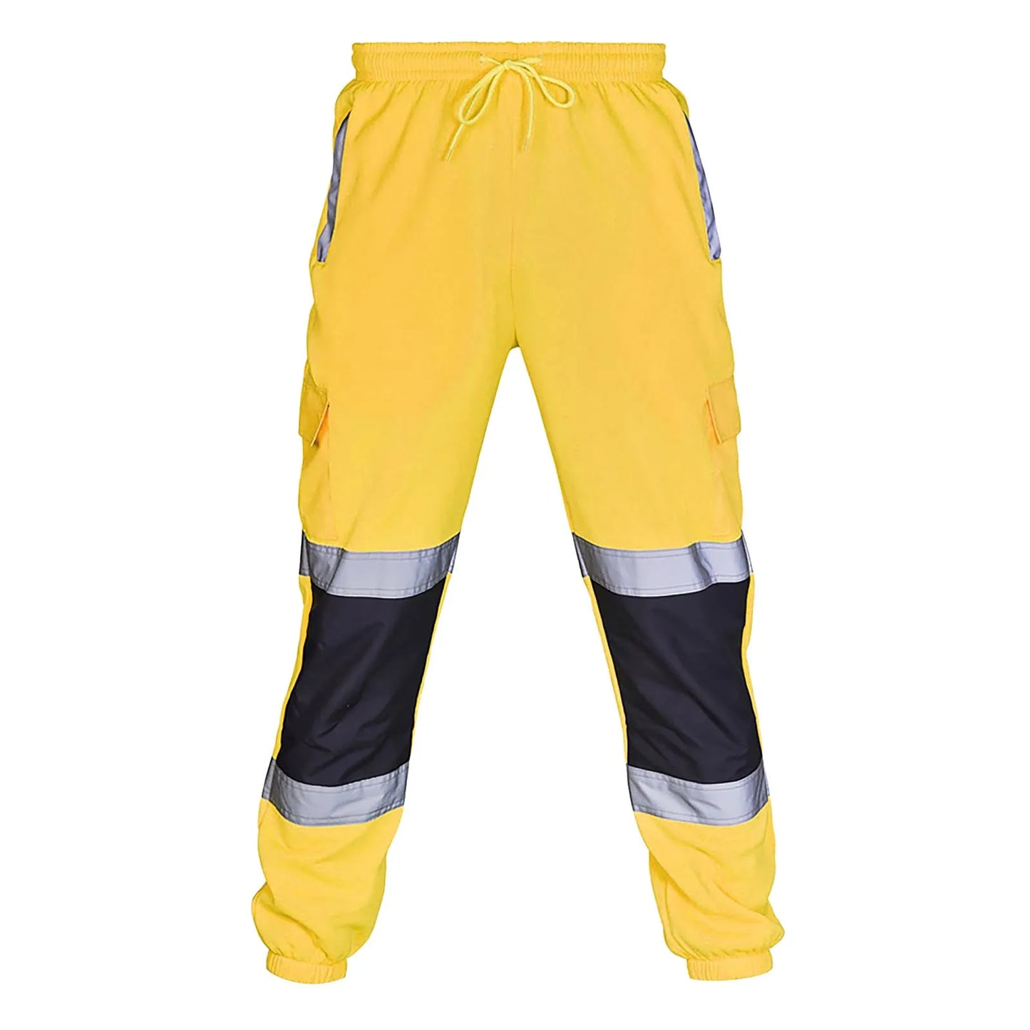 Reflective Stripes Strips Men Work Hi Vis High Visibility Work Wear Road Construction Safety Trousers