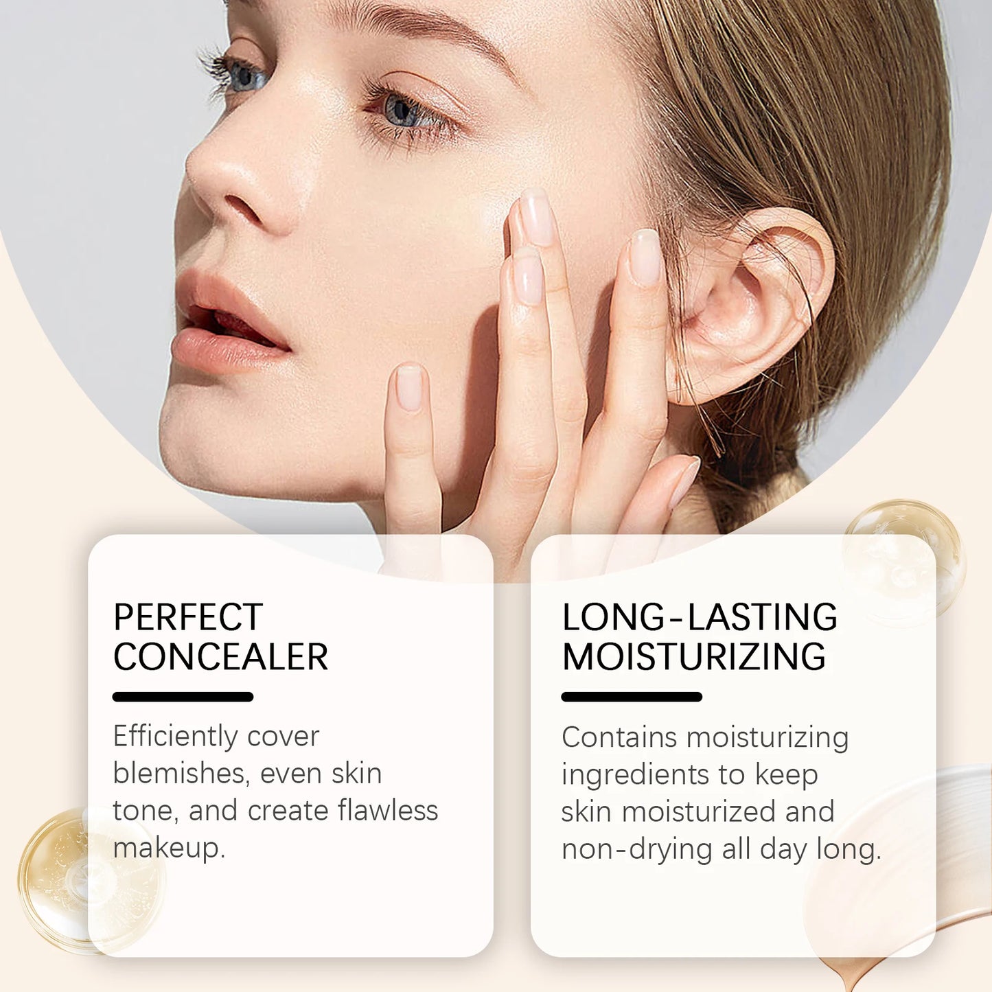 EELHOPE Face Makeup Foundation Natural Lightweight Texture Perfect Coverage Cream