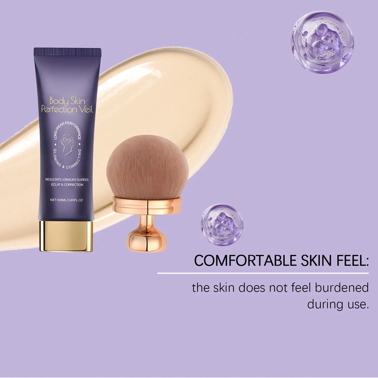 108ml Body Concealer Cream with Brush Waterproof Sweatproof Full Coverage, Tattoo Body Makeup Oil Control Lasting Concealer Cream