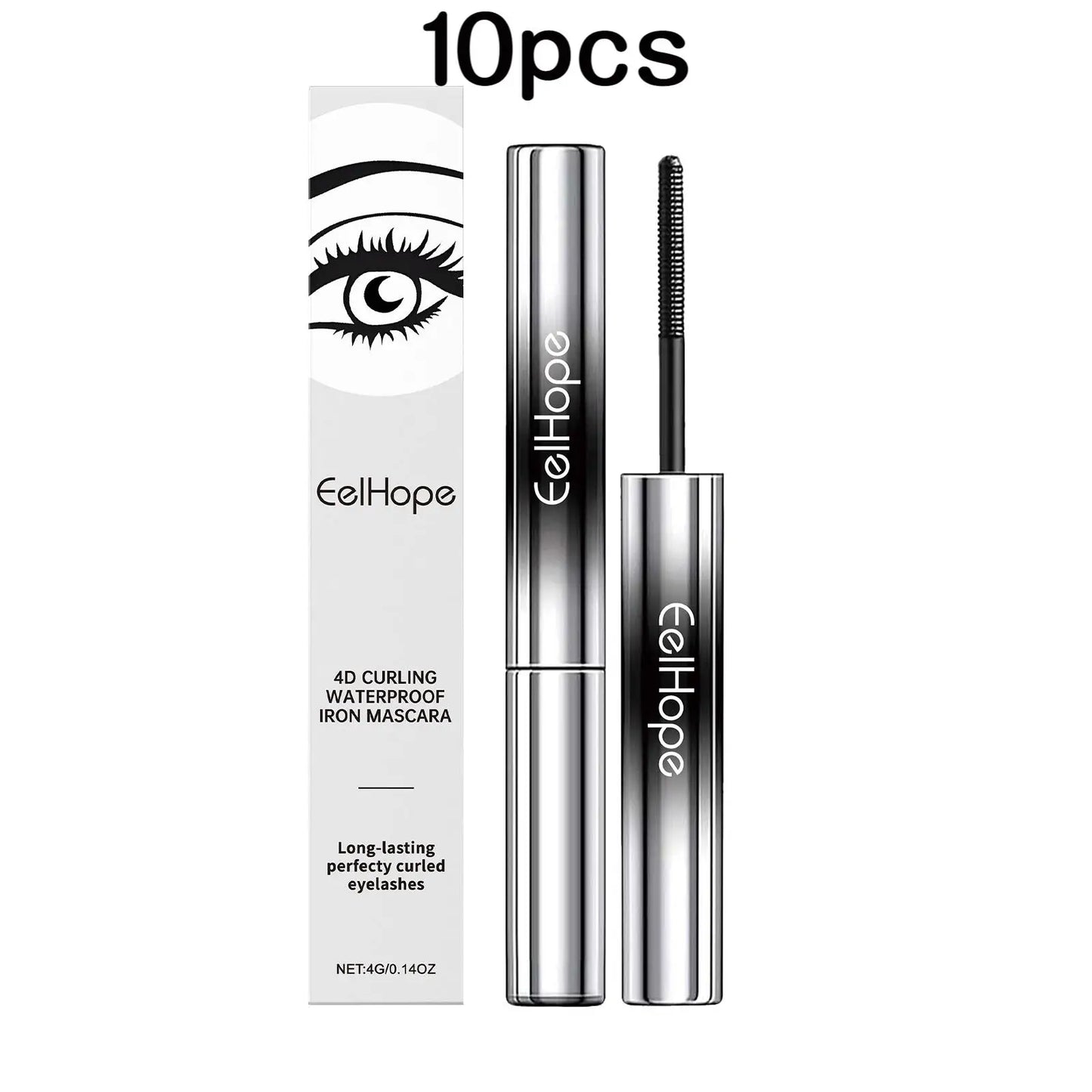 Eelhope 4g Eyelash Lengthening Mascara, 4d Curly Thicken Eye Lash, Long Lasting Makeup Waterproof, Fast Dry Black Curling Mascara