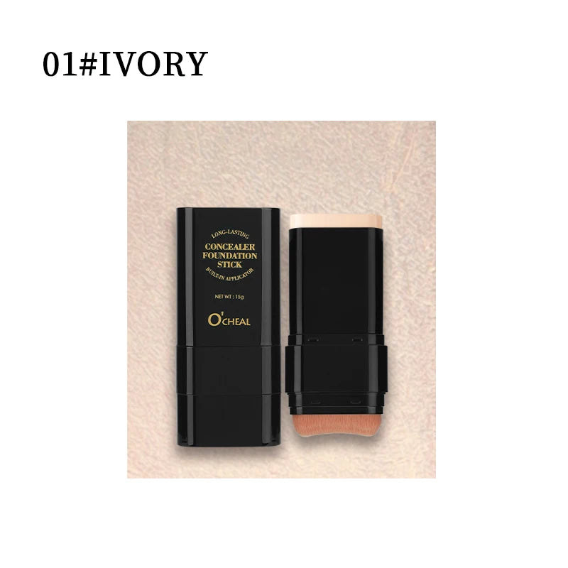 O'Cheal Two-In-One Concealer Foundation Stick Facial Matte, Waterproof Bronzer Contouring Moisturizing Makeup Cream