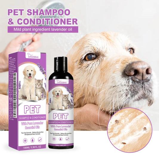 Yegbong 100ml Pet Shampoo Conditioner, Hair Smooth Cat/Dog Hair Softening, Relieve Itching Ph Balance, Cleaning Dry Skin Relief.