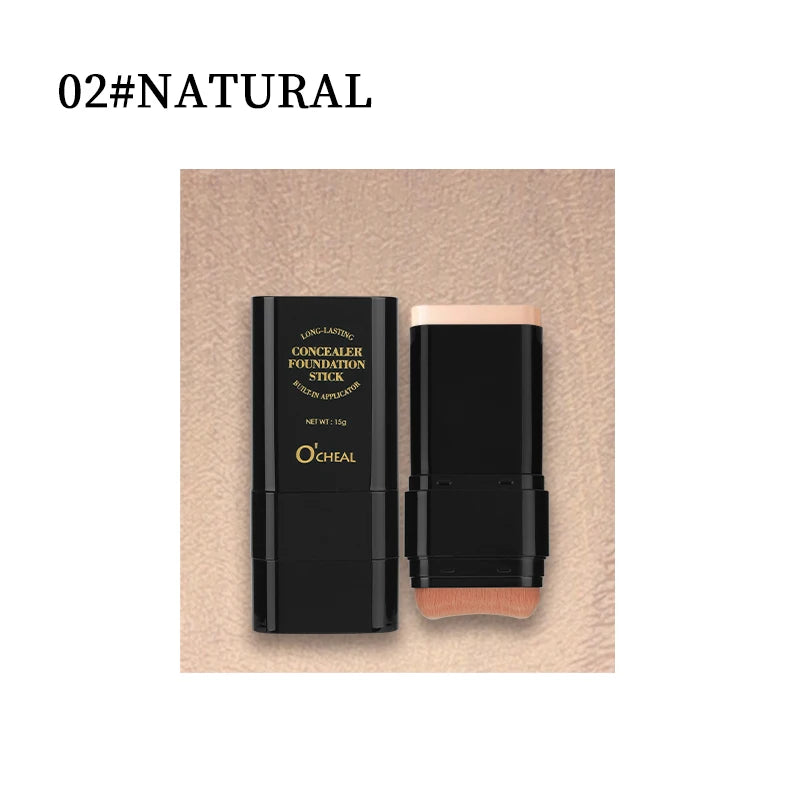 O'Cheal Two-In-One Concealer Foundation Stick Facial Matte, Waterproof Bronzer Contouring Moisturizing Makeup Cream