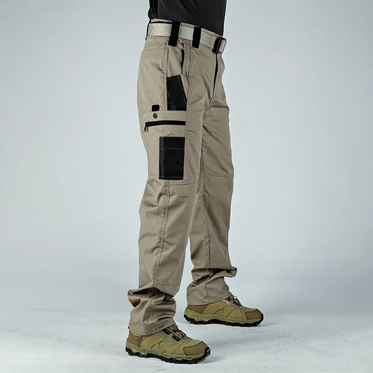 New Tactical Work Pants Men Outdoor Cargo Trousers Multi-pocket Waterproof Pant Hiking Trousers Durable Straight Work Pants
