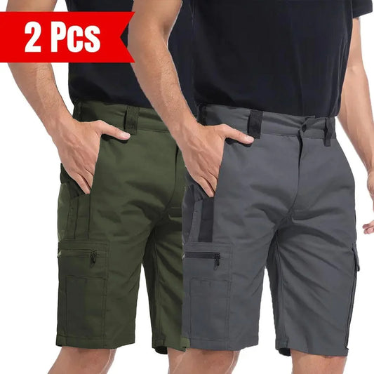2Pcs Men Tactical Shorts Breathable Summer Casual Shorts