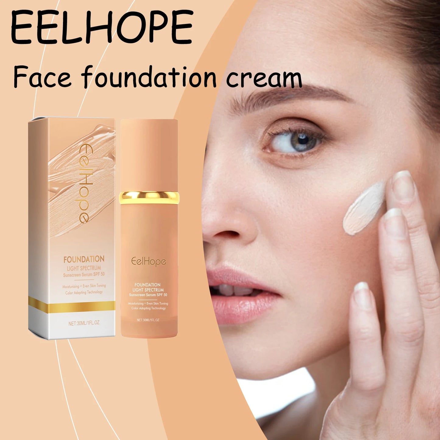 EELHOPE Face Makeup Foundation Natural Lightweight Texture Perfect Coverage Cream