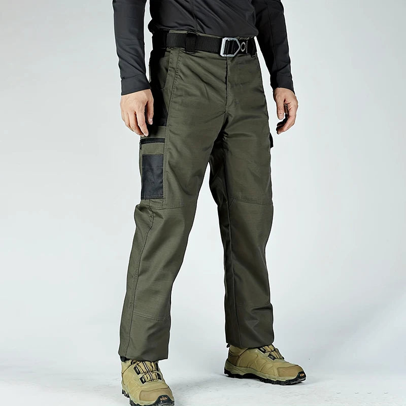 New Tactical Work Pants Men Outdoor Cargo Trousers Multi-pocket Waterproof Pant Hiking Trousers Durable Straight Work Pants
