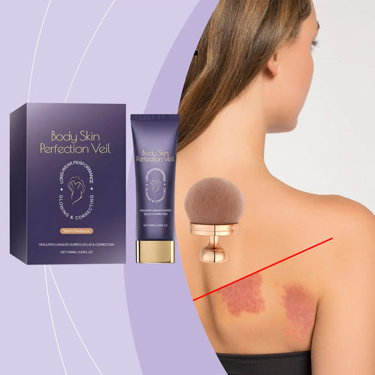108ml Body Concealer Cream with Brush Waterproof Sweatproof Full Coverage, Tattoo Body Makeup Oil Control Lasting Concealer Cream