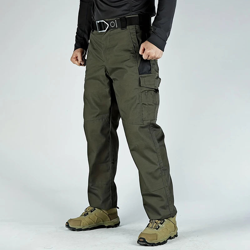 New Tactical Work Pants Men Outdoor Cargo Trousers Multi-pocket Waterproof Pant Hiking Trousers Durable Straight Work Pants