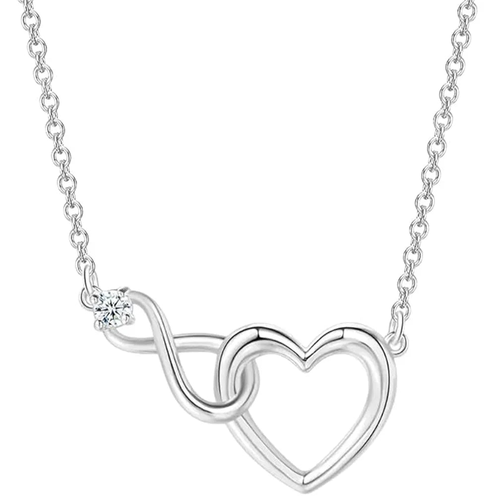 Infinity Love Heart Bracelet 925 Sterling Silver Mozambique diamond Jewelry for Women
