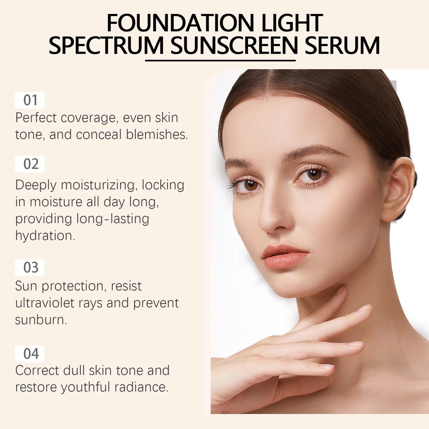EELHOPE Face Makeup Foundation Natural Lightweight Texture Perfect Coverage Cream