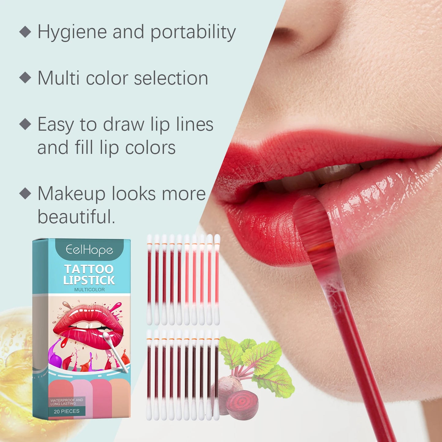 EELHOPE Tattoo Lasting, Lip Lines Enhance Waterproof Lipstick