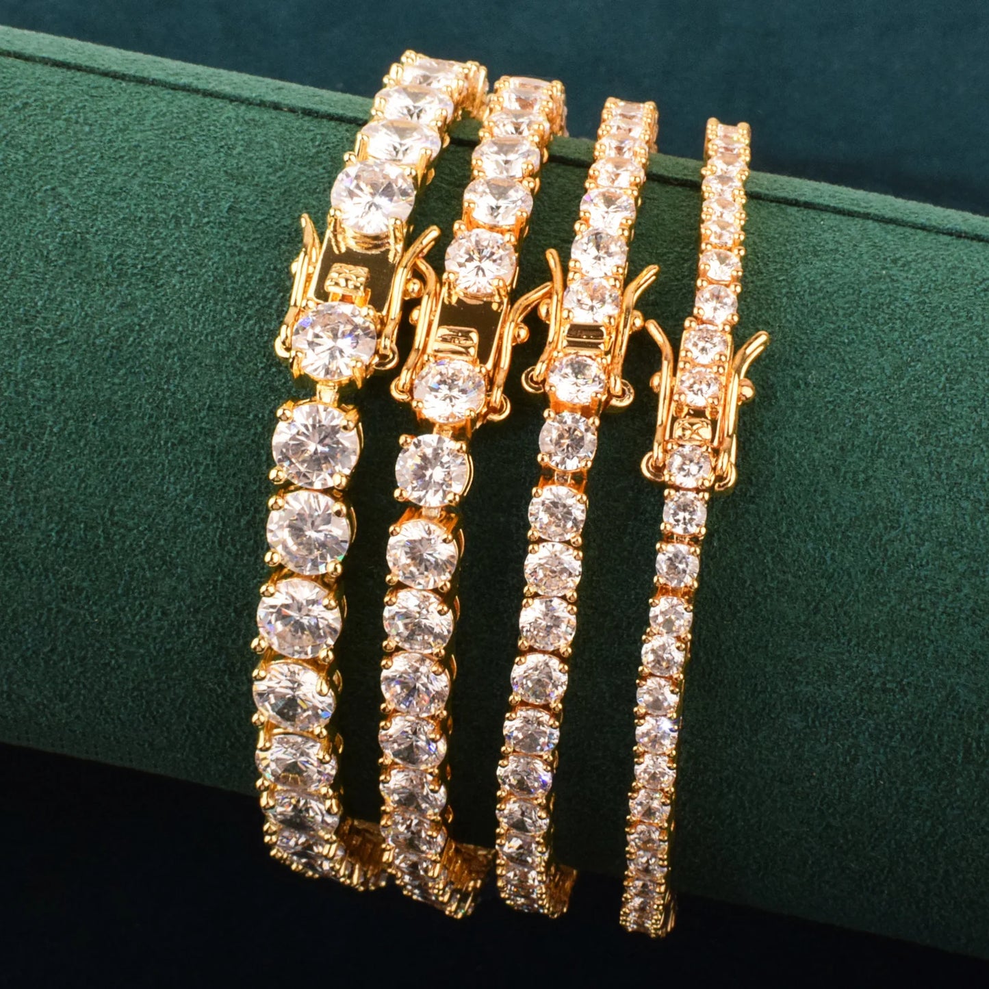 CUC Tennis Chain Bracelet For Women/Men Gold Silver Color 1 Row Cubic Zirconia 3mm 4mm 5mm 6mm