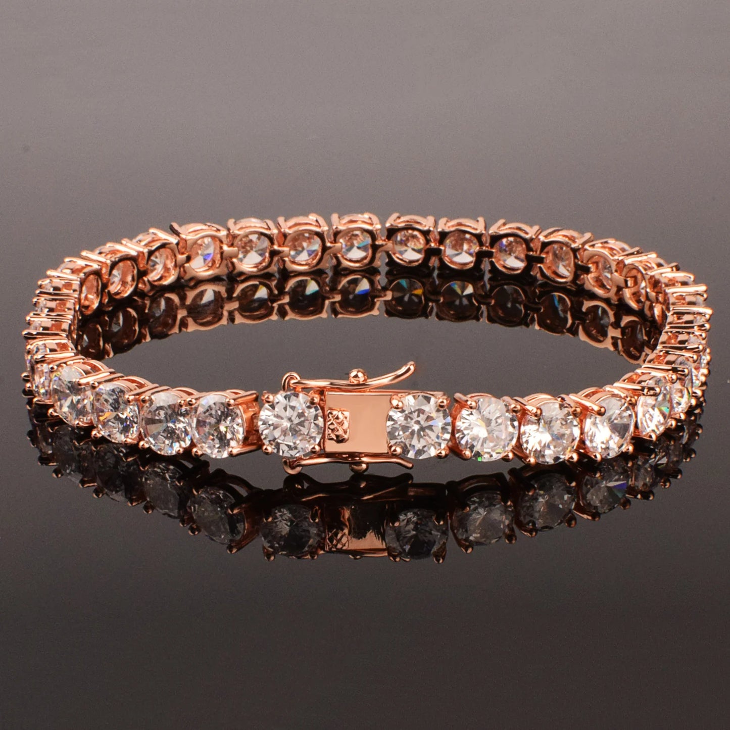 CUC Tennis Chain Bracelet For Women/Men Gold Silver Color 1 Row Cubic Zirconia 3mm 4mm 5mm 6mm