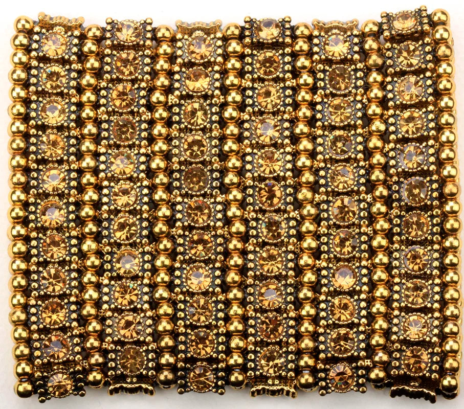 Multilayer stretch cuff bracelet women crystal B14 6 row dropship