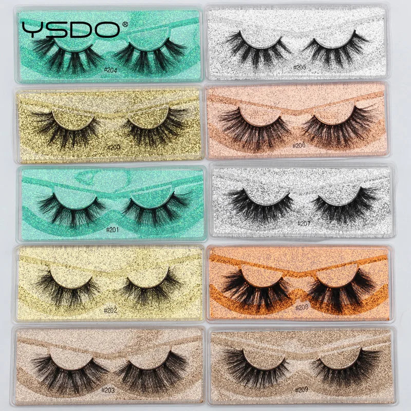YSDO Wholesale 5/10/20/100 Pairs 3D Natural Mink Eyelashes