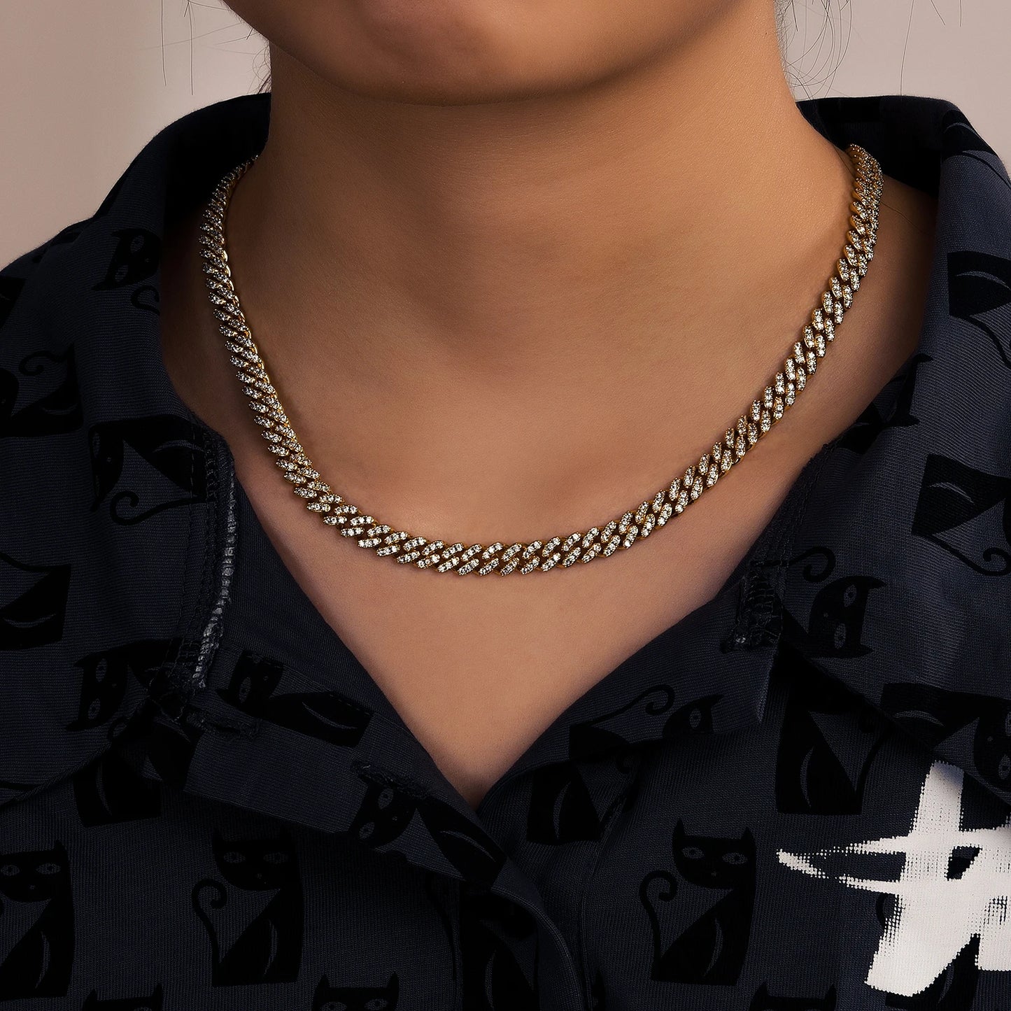 6mm 8mm Width Miami Cuban Chain Necklace For Women/Men's