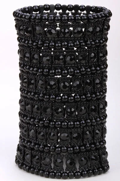 Multilayer stretch cuff bracelet women crystal B14 6 row dropship