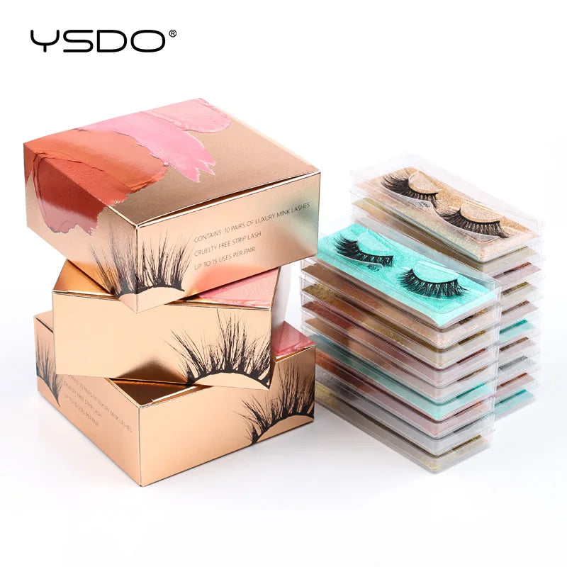 YSDO Wholesale 5/10/20/100 Pairs 3D Natural Mink Eyelashes