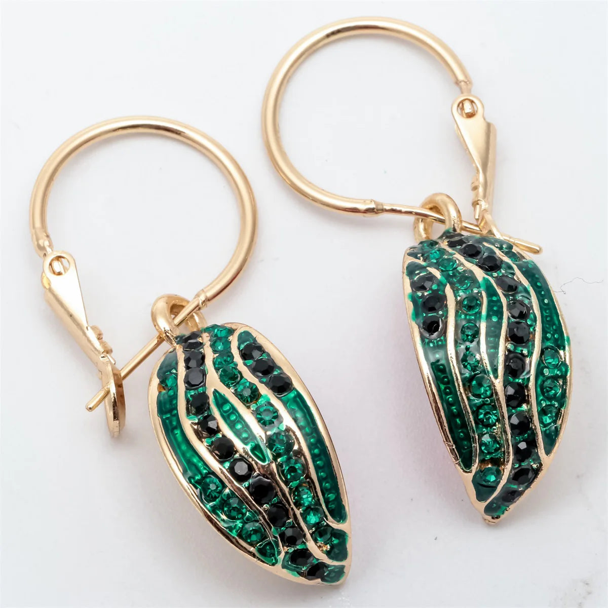 YACQ Watermelon Dangle Drop Earrings Gold Silver Plated ED01