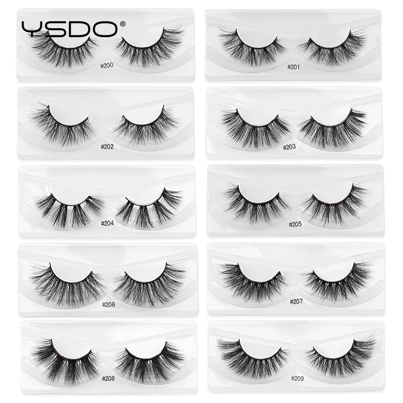 YSDO Wholesale 5/10/20/100 Pairs 3D Natural Mink Eyelashes