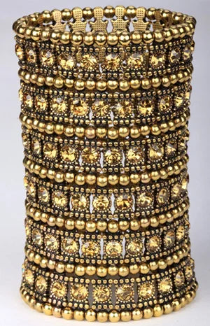 Multilayer stretch cuff bracelet women crystal B14 6 row dropship