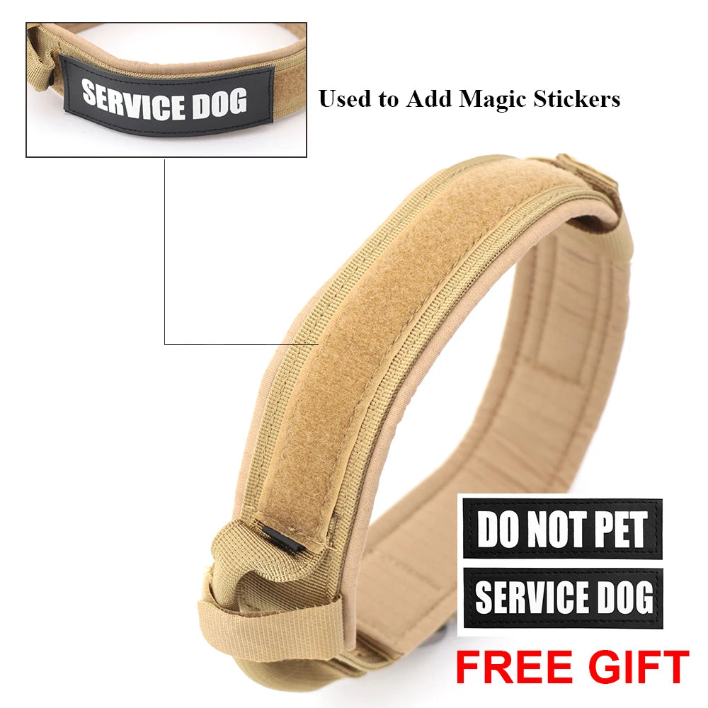 Dog Training Collar Adjustable Tactical Dog Collar And Leash Set,  Control Handle Pet Lead Collar For Small/Big Dogs