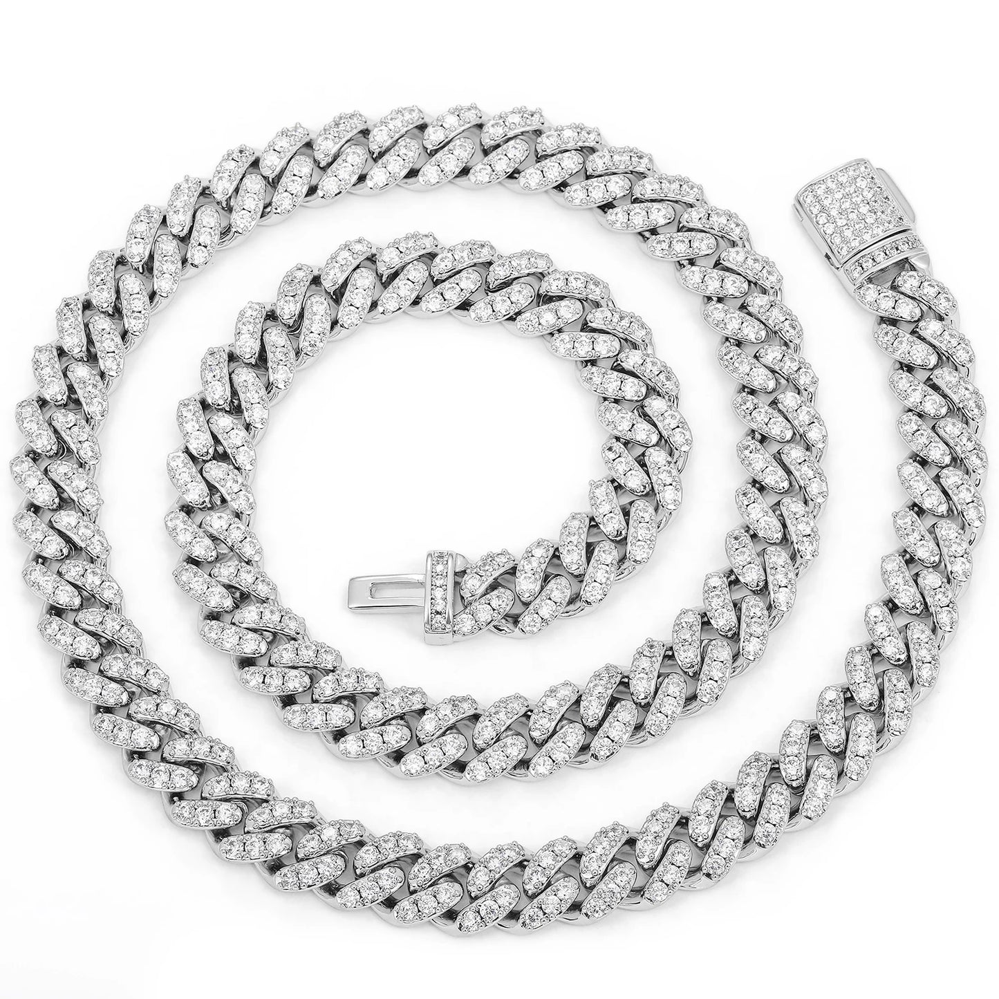 6mm 8mm Width Miami Cuban Chain Necklace For Women/Men's
