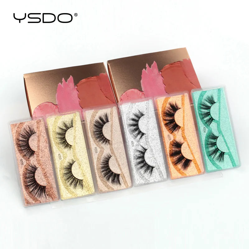YSDO Wholesale 5/10/20/100 Pairs 3D Natural Mink Eyelashes