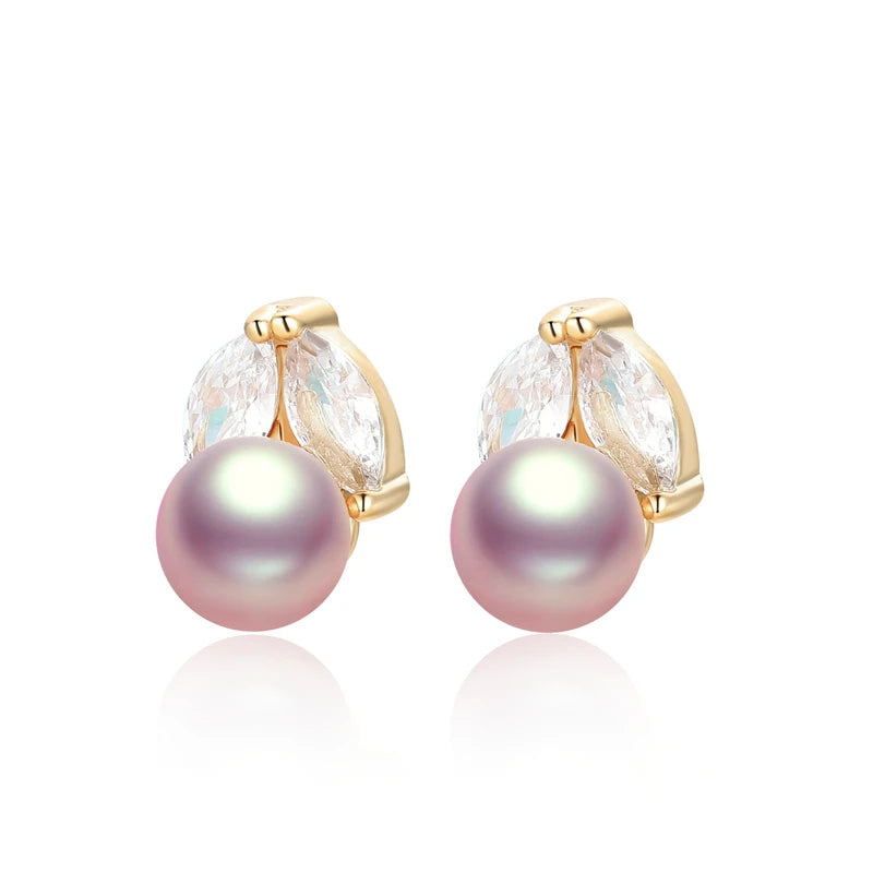 Real Natural Freshwater Pearl Earrings