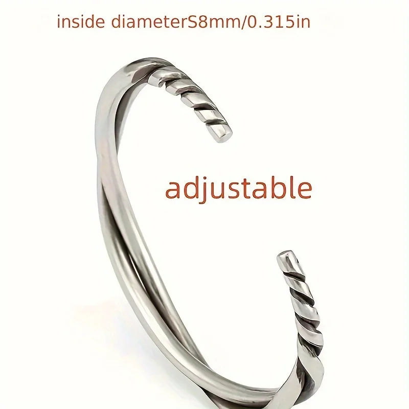 1PC Twisted Wire Bangle Bracelet - Waterproof Unisex