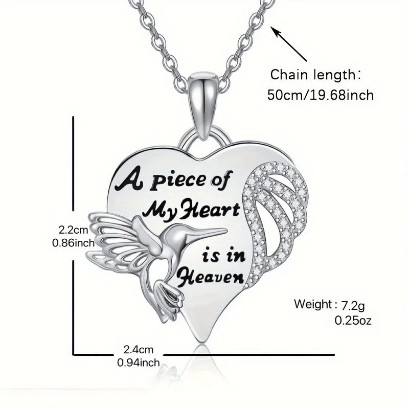 Hummingbird Pendant Necklace - Elegant Unisex Jewelry