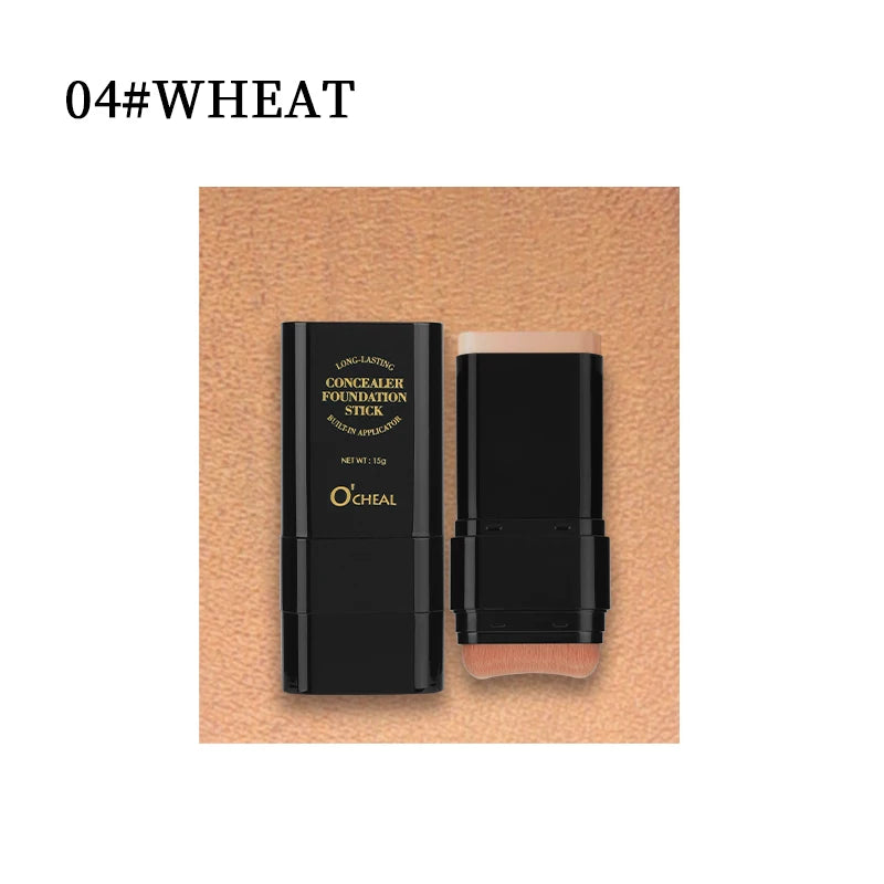 O'Cheal Two-In-One Concealer Foundation Stick Facial Matte, Waterproof Bronzer Contouring Moisturizing Makeup Cream