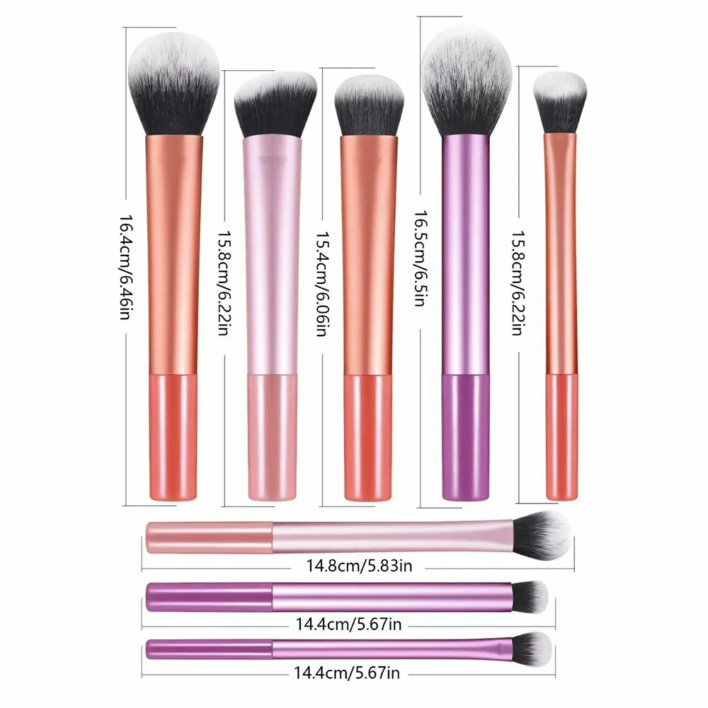 Makeup Brush Kit, Soft 8pcs Synthetic Hair Make Up Brushes, Foundation, Blush, Eyeshadow Cosmetic Makeup Tools