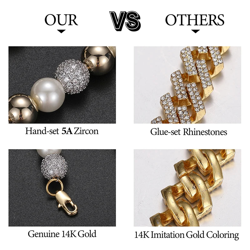 Fashion Imitation Pearl Necklace Cubic Zircon Bal Fashion Jewelry