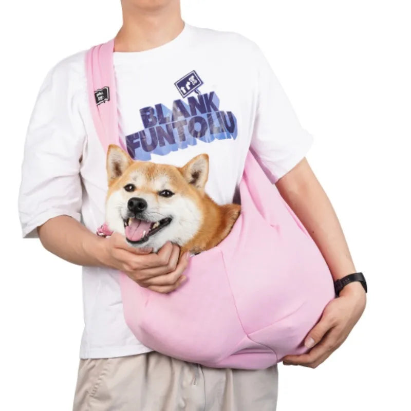 Crossbody breathable dog folding pet bag, and cross-border exclusive portable cat bag.