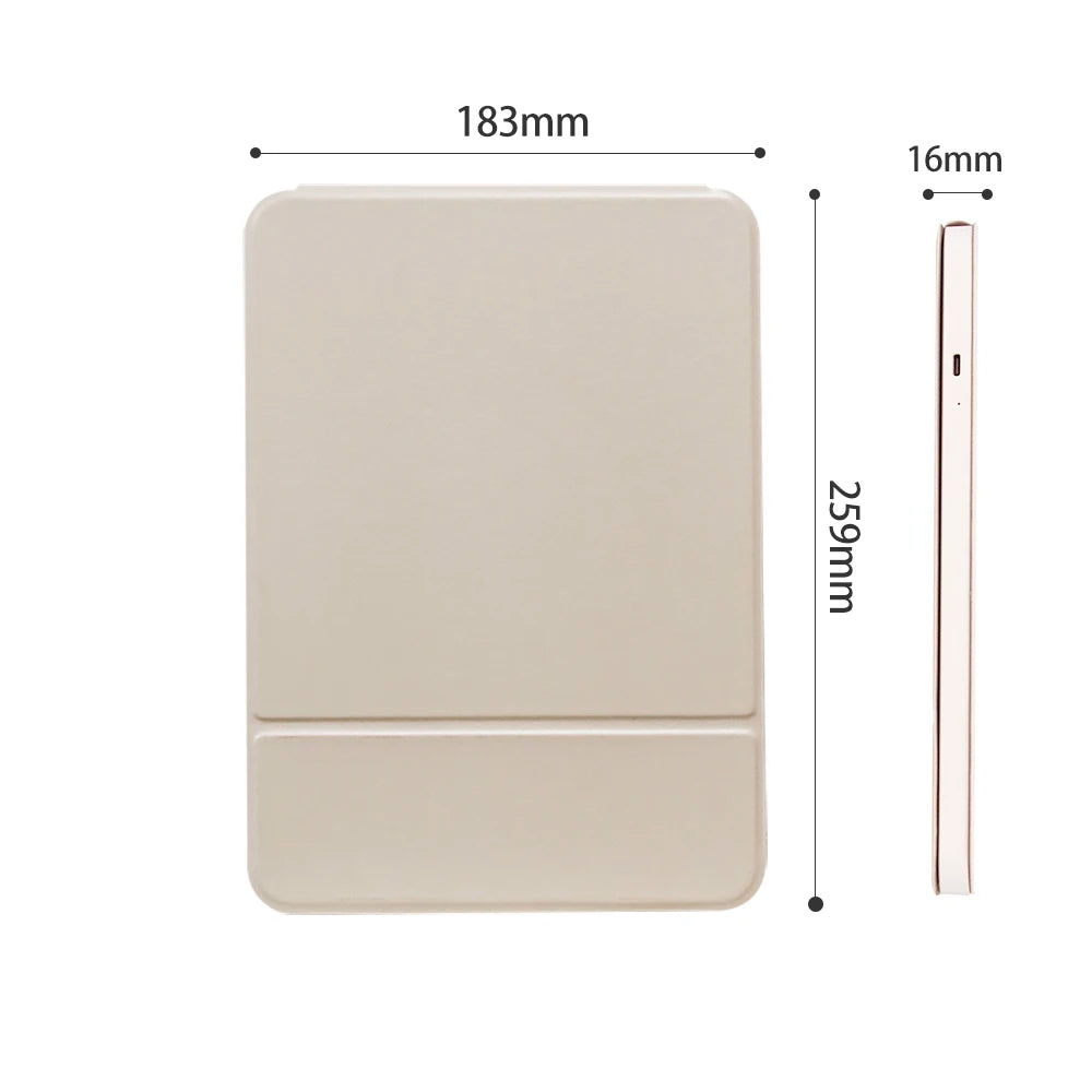 Makeup Mirror Foldable Portable 3-Color Dimmable Lighting, Rechargeable Tabletop Folding Vanity Cosmetic Mirror with LED Lights
