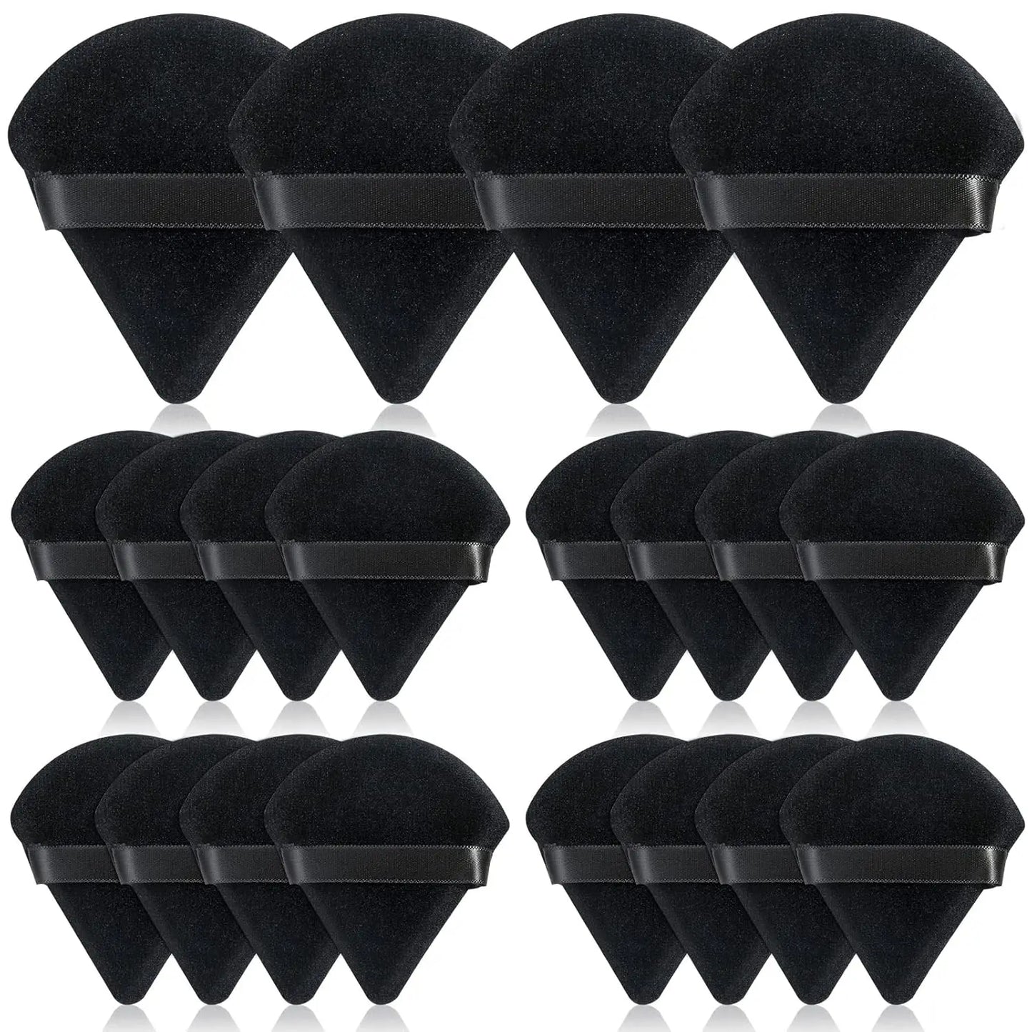 20-Pack Black Makeup Sponges, Disposable & Sanitary Use