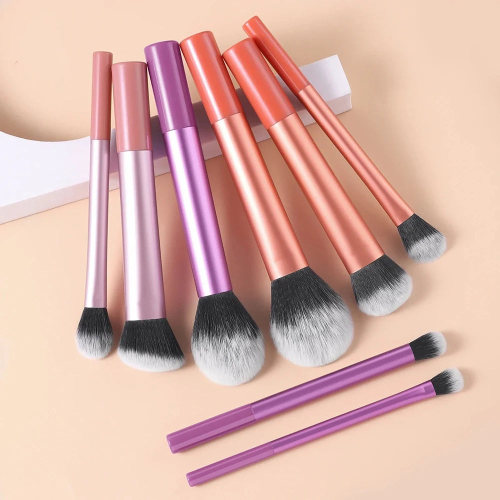 Makeup Brush Kit, Soft 8pcs Synthetic Hair Make Up Brushes, Foundation, Blush, Eyeshadow Cosmetic Makeup Tools