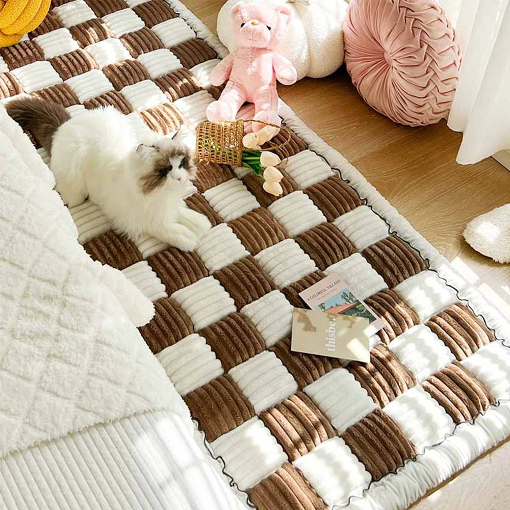 Pet Mat Warm, Scratchable Blanket, Anti-slip Washable Cushion Sofa Couch Cover Protector For Large Dogs