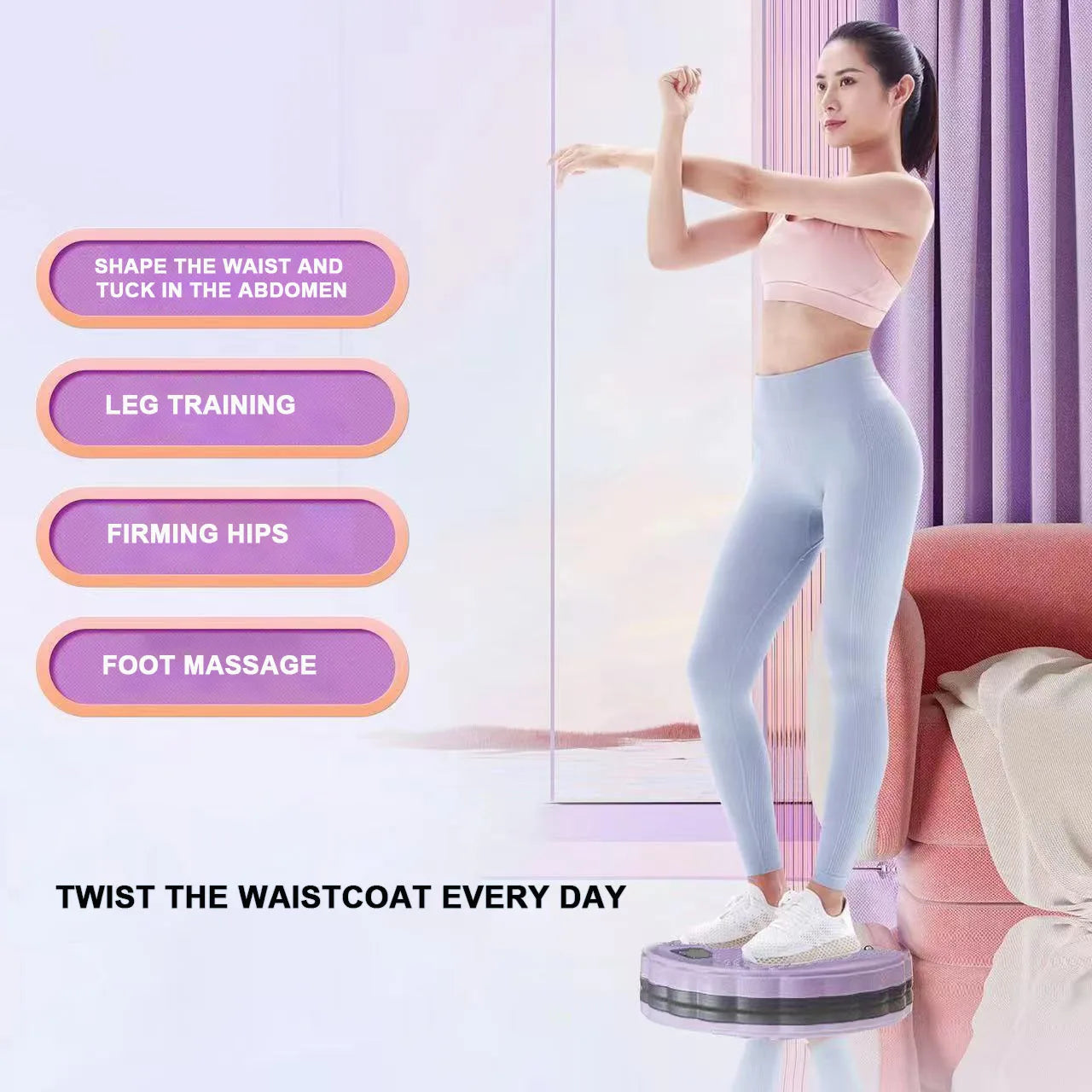 Waist Twisting Disc Magnetic, Massage Body Trainer Abdomen, Body Shaping Device Fitness Equipment