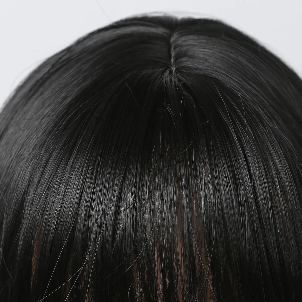 EASIHAIR Long Silky Straight Synthetic Wigs with Bangs Black Lolita Hairm, Natural Heat Resistant Wig