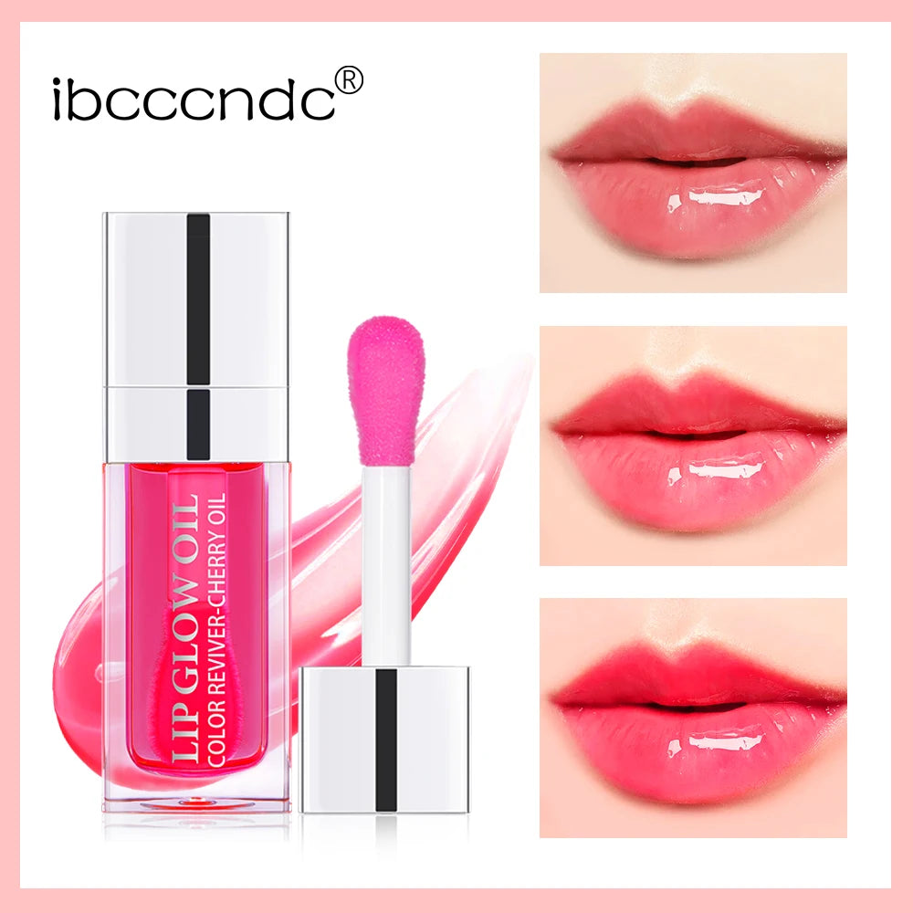 Crystal Jelly Lip Glow Oil 6ml Moisturizing Plumping Lip Gloss, Sexy Plump Lip Glow Oil Tinted Lips.