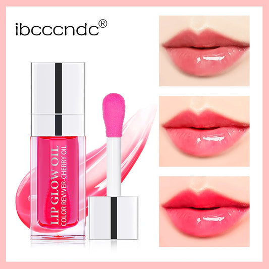 Crystal Jelly Lip Glow Oil 6ml Moisturizing Plumping Lip Gloss, Sexy Plump Lip Glow Oil Tinted Lips.