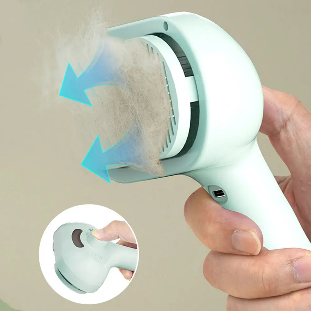 3 in 1 Cat Steam Brush Rechargeable Pet Hair Cleaning Brush Comb for Shedding & Grooming