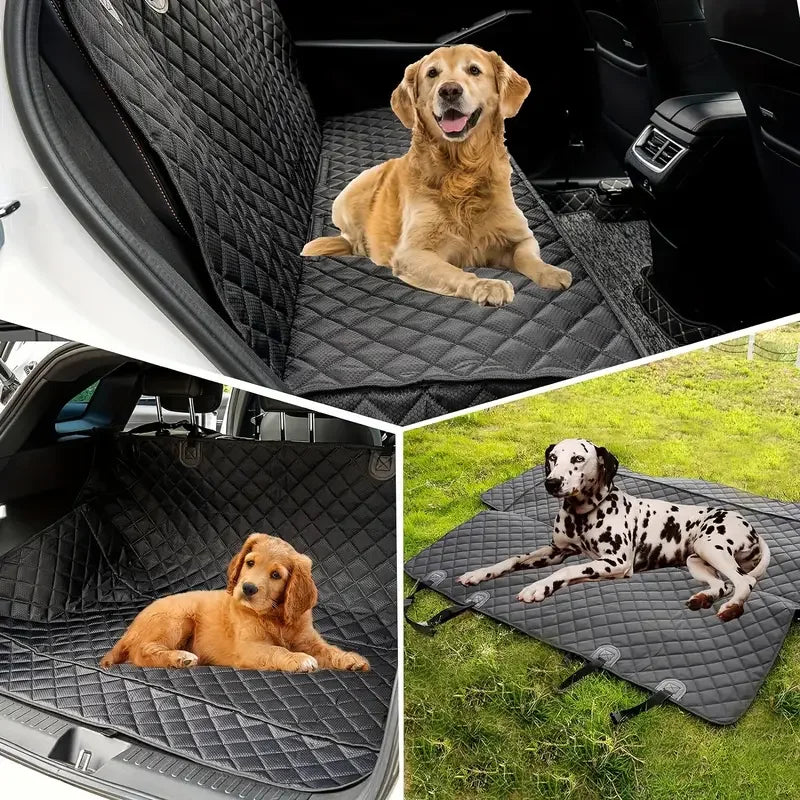 Advanced Pet Car Seat Cushion, Rear Seat Car Seat Cover, Waterproof, Anti-Slip, Suitable for Most Cars, Trucks, SUVs, Color Black
